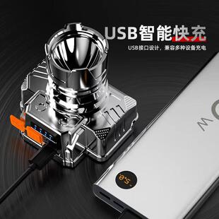 头灯强光超亮头带照明灯小手电筒户外远射充电疝气夜钓鱼矿灯