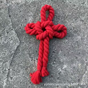 中号万字结15mm棉绳子棉线绳1cm红色中国结线编织绳手工编织绳