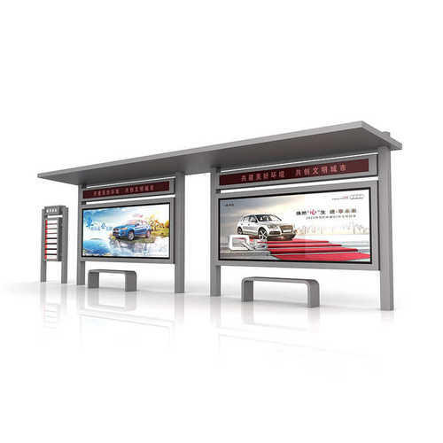 现代候车亭智慧公交站台源头工厂多功能公交车站电子站牌智能灯箱