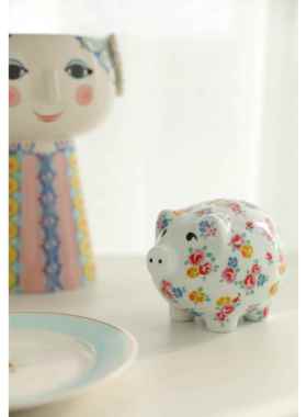 MUSe Garden 花猪猪 ck小碎花小猪陶瓷存钱罐