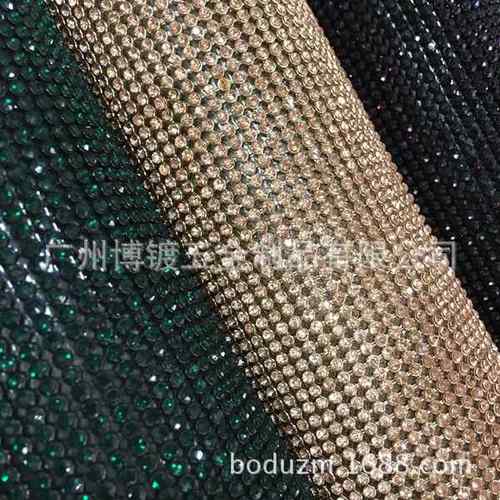 博厂家HEH水钻镀A钻铝钻网铝网钻排钻钻条链服装服饰钻饰
