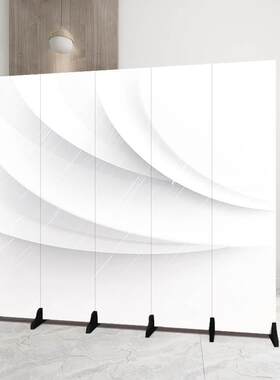 纯白色屏风隔断墙折叠移动办公室客厅玄关现代家用遮挡板折屏墙板