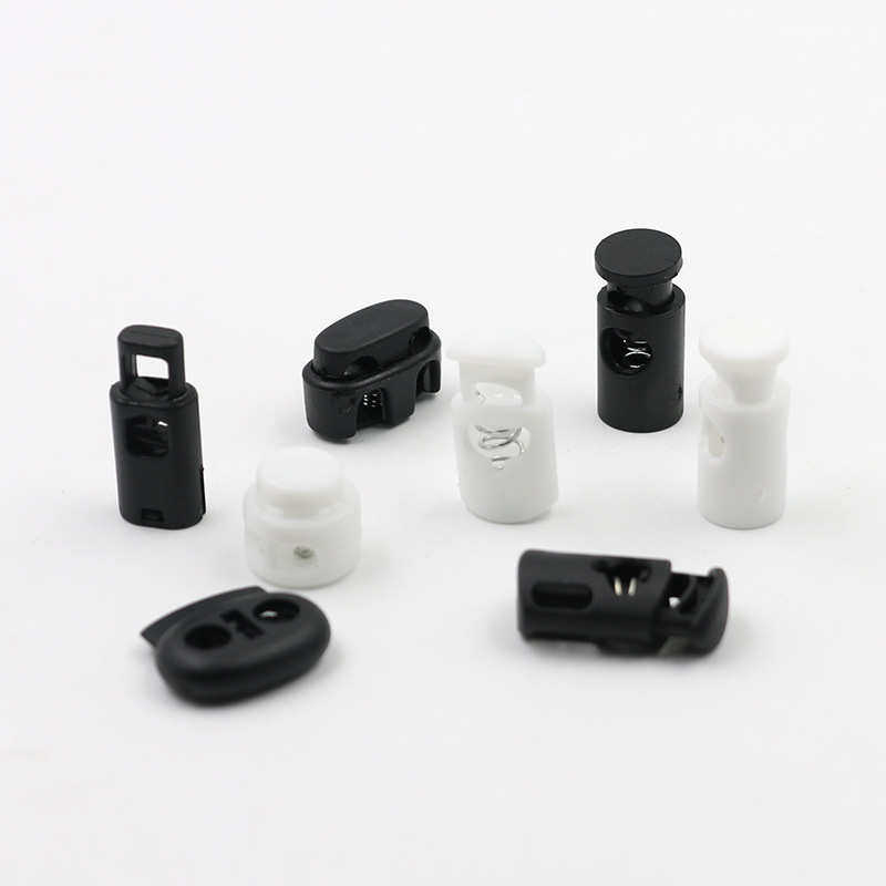 塑料弹簧扣箱包配件吊钟松紧调节绳扣止绳锁拉线衣帽猪鼻扣