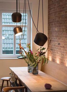 意大利设计师复式楼梯可移位餐厅Aim吊灯工业风艺术简约小鼓吊灯