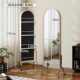 可移动镜子全身镜中古风收纳杂志架落地书报展示置物架旋转穿衣镜