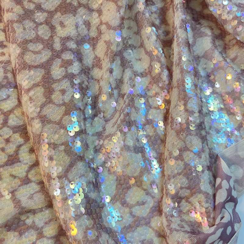 夏季珠片绣服装绣花布 2024定制新款蕾丝高定绣花布sequin fabric
