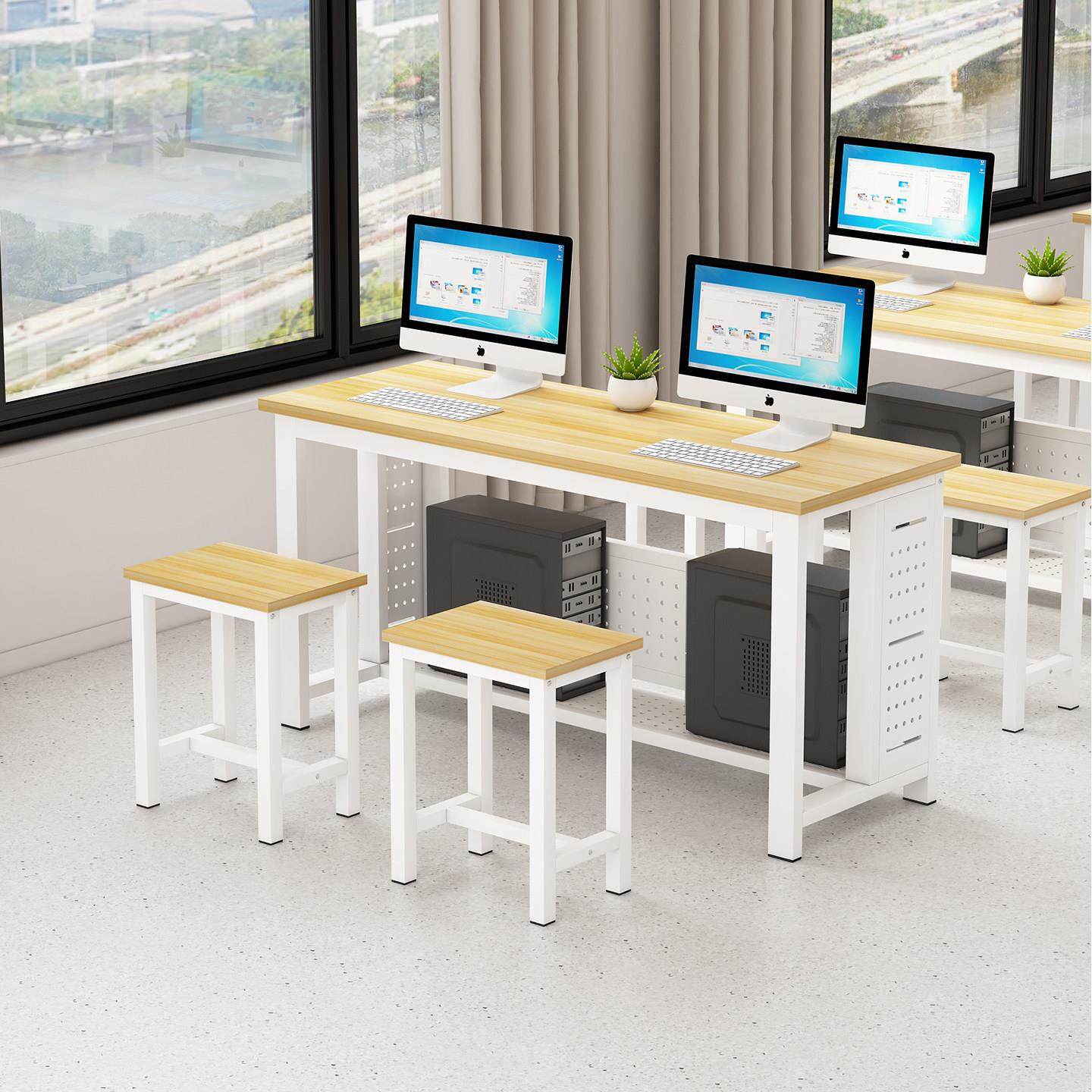 程式设计学校机房桌子微机室单双人电脑桌培训班台式简约电脑桌椅,商业/办公家具,办公电脑桌,淘宝优惠券,粉丝福利购,淘宝优惠卷