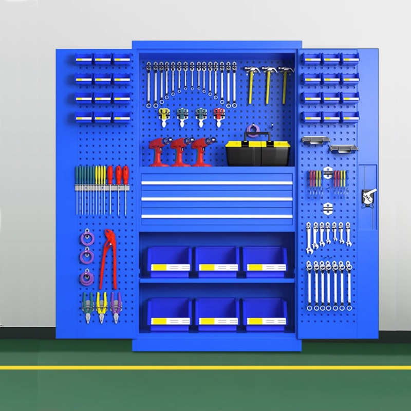 工厂重型铁柜抽屉柜轮带带移动工具汽修锁柜双开门车间工具多功能