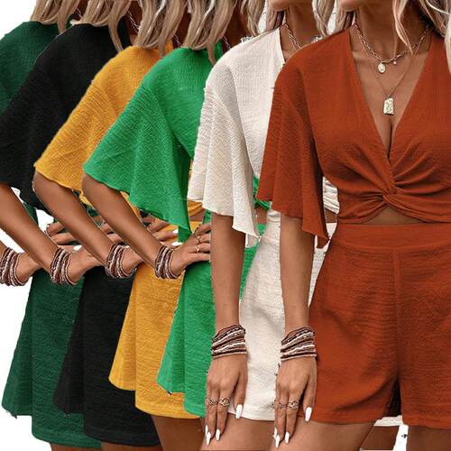 Fan Style Twisted Flower Lotus Leaf Sleeve Set, Wind