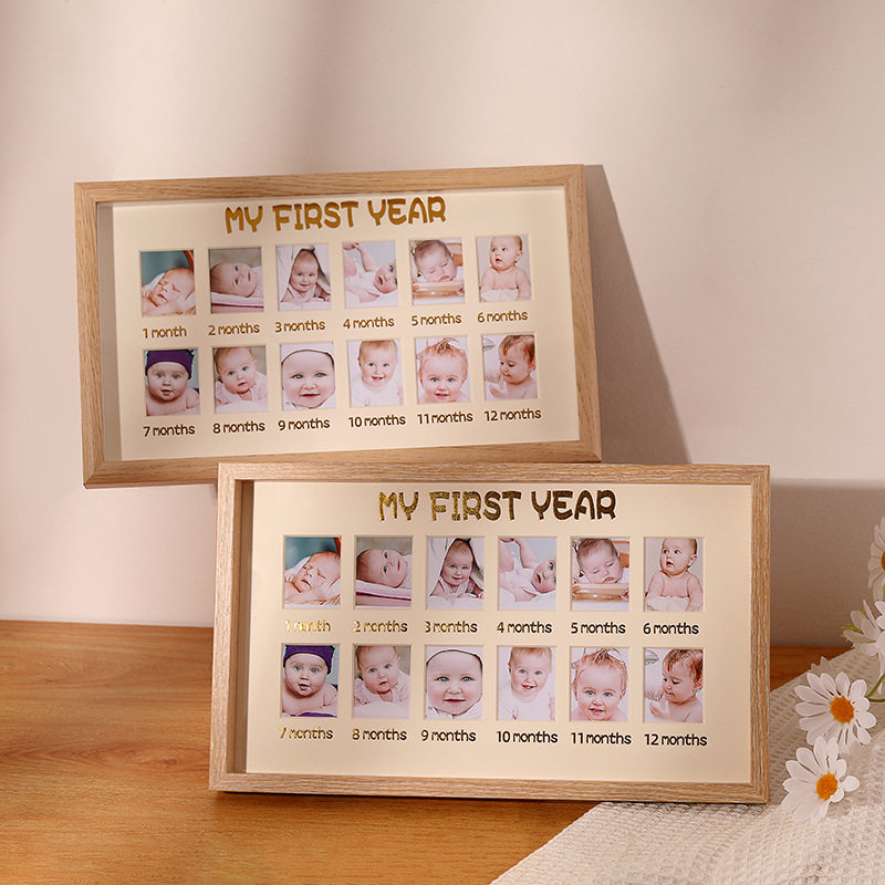 宝宝一周岁12个月儿童成长记录相框摆台百天纪念婴儿洗照片证件照,家居饰品,DIY亲子装饰画,淘宝优惠券,粉丝福利购,淘宝优惠卷