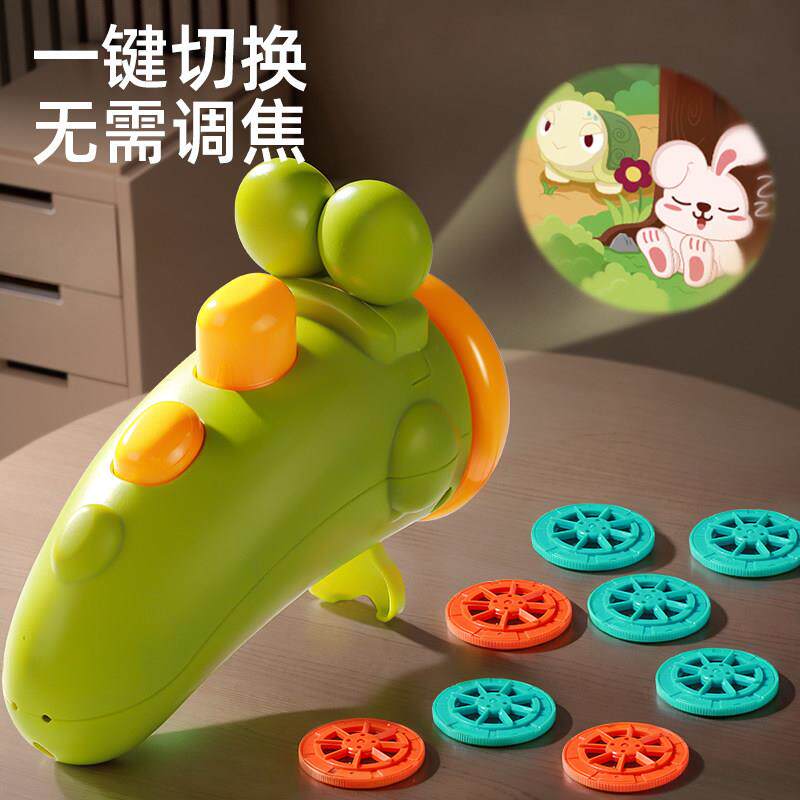 趣味投影灯宝宝睡前故事机儿童手电筒星空哄睡投影仪1一2岁小男孩