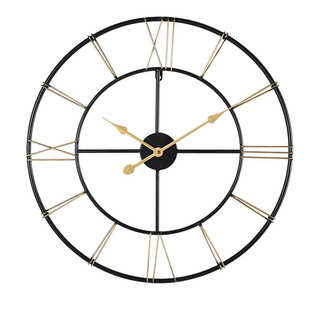 艺罗客厅批发时钟创意轻钟表奢玄关家居马铁书房北欧简约挂钟