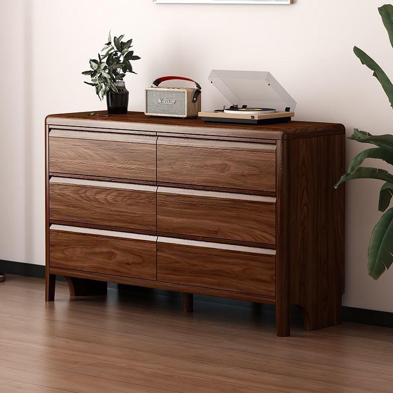 新中式实木八斗柜储物柜卧室靠墙多层收纳柜现代简约床尾抽屉柜