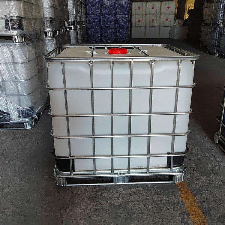 吨桶塑料桶带铁架耐酸碱化工桶方形塑料敞口蓄水桶叉车周转集装桶