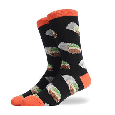 Dinosaur Duck Pizza Sushi Pattern Design Men Funny Socks Nov