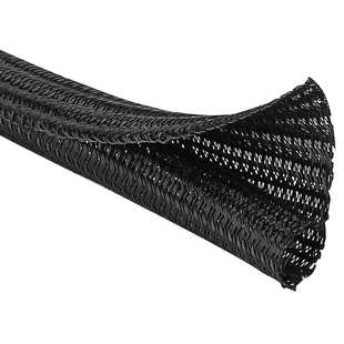 开口式自卷编织套管 PET网管阻燃 光纤护套耐磨电线保护束线软管