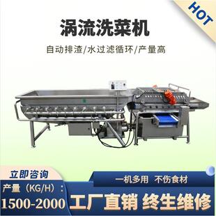 多功能涡流清洗机净菜半成品加工设备去杂去农残果蔬输送加工产线