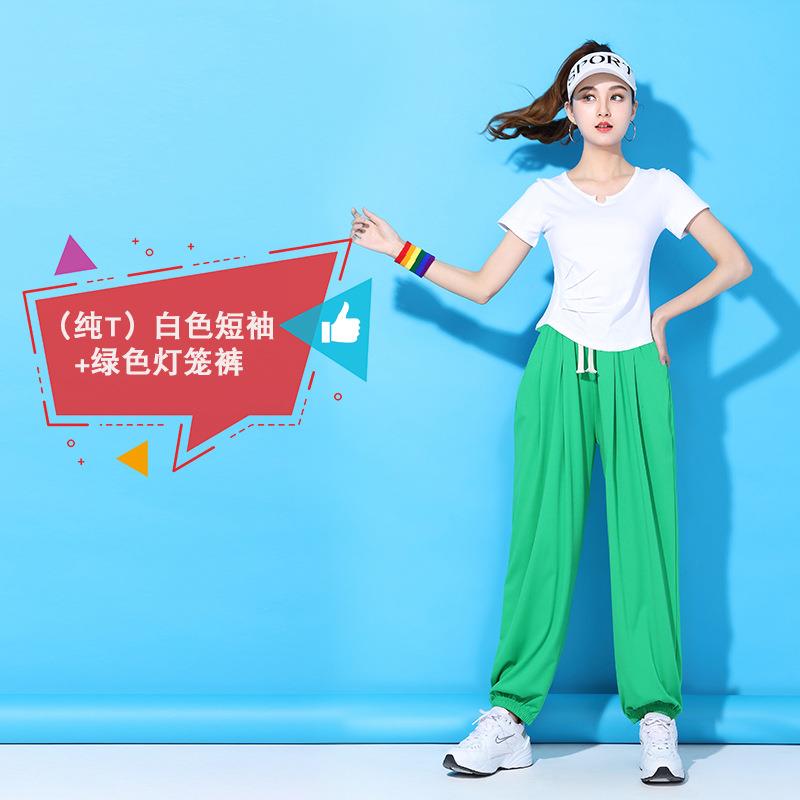 新款杨丽萍广场舞服装新款套装 女夏短袖时尚跳舞衣服团体运动健