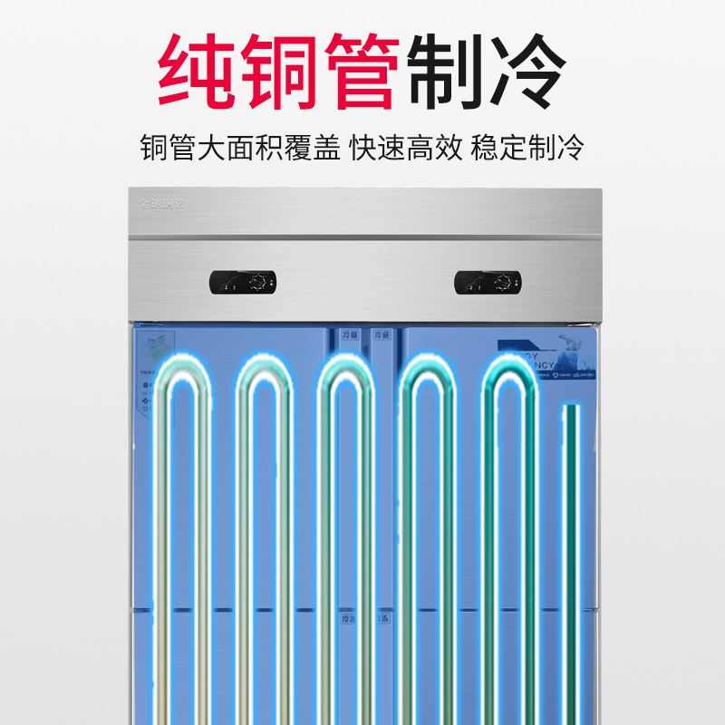 四六门冷柜 商用酒店餐厅厨房肉蔬菜冷藏冷冻冰箱 立式不锈钢冷柜