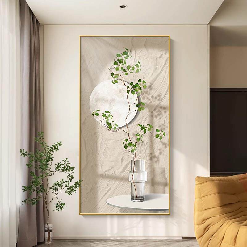 奶油风北欧挂画客厅装饰背景画玄关画玄关画装饰画入户玄关装饰画