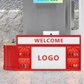 商场专柜运动馆前台游乐场接待台工业风吧台饭厅收银柜台饭店服务