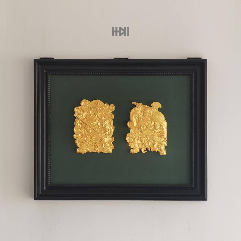 一加一|《门神》液压杆电表箱电表盒遮挡水泥立体浮雕雕塑装饰画图片