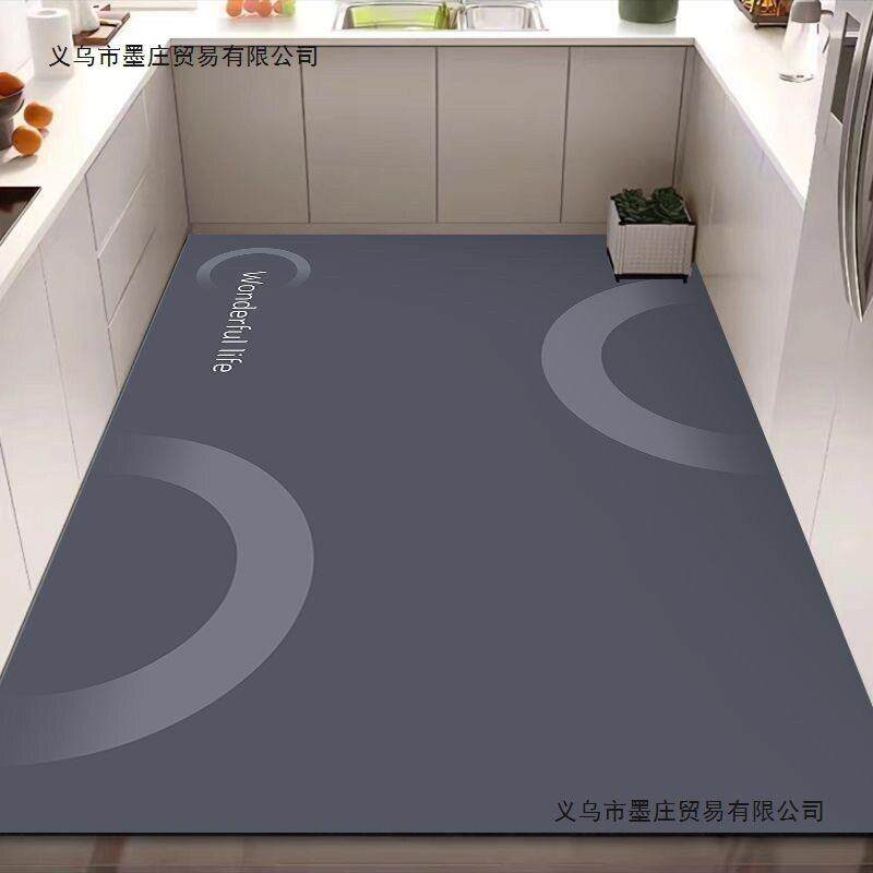 硅藻泥厨房专用地垫卫生间门口地垫防滑吸水耐脏耐磨满铺大尺寸草