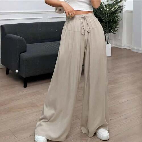 Women's 2-Piece Wide Leg Pants and Long Sleeve Striped Set