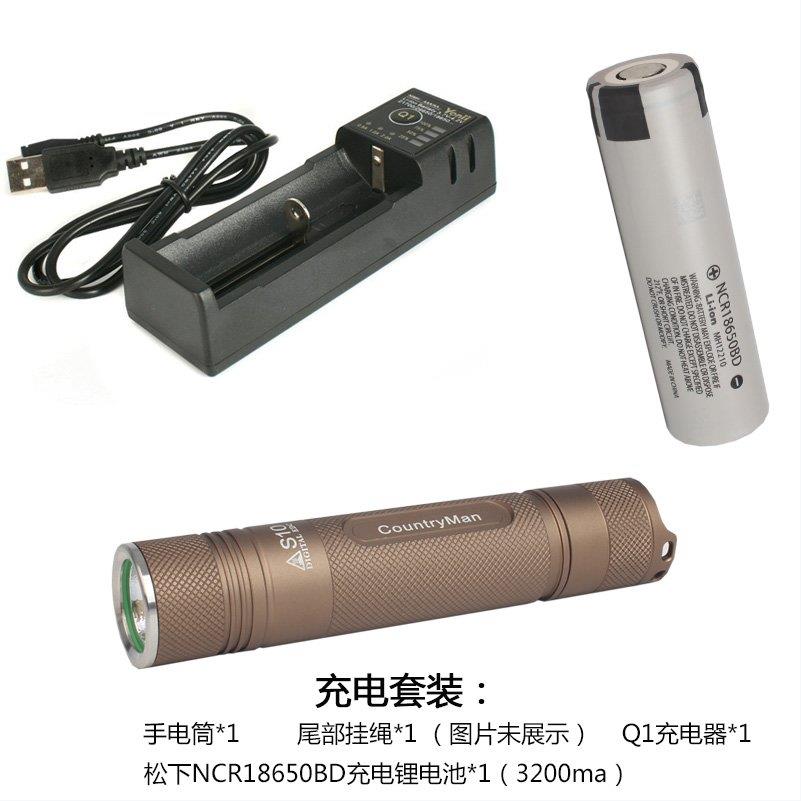 新款农夫s10户外dc便18e650迷小直强光充携电手电筒L2 led户外家