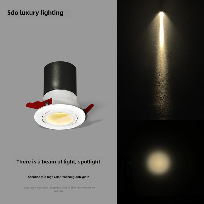 嵌入式一束聚光射灯led天花灯55孔吊顶KTV孔灯1W3W茶室小角度射灯