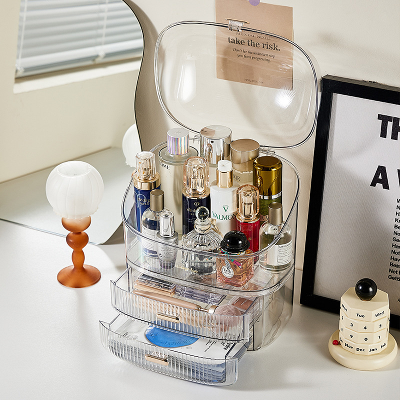 化妆品梳妆台护肤品化妆收纳桶