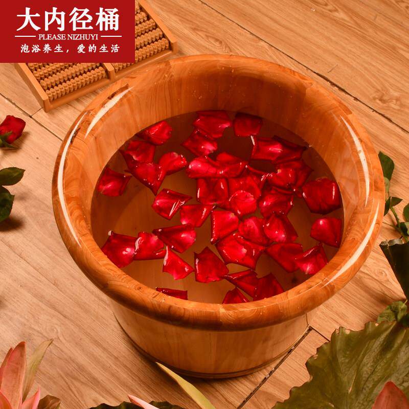 香柏木30cm高足疗洗脚木桶商用泡脚桶家用大尺寸洗脚盆双人足浴桶