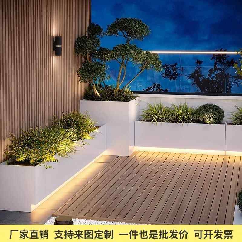 户外花箱组合庭院花园露台外摆围栏隔断悬浮花池发光阳台花坛定制,商业/办公家具,花坛/花箱,淘宝优惠券,粉丝福利购,淘宝优惠卷