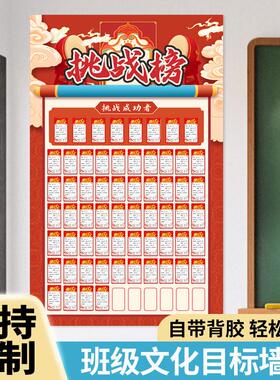 新学期中高考大学目标墙贴开学季班级文化布置教室装饰挑战光荣榜