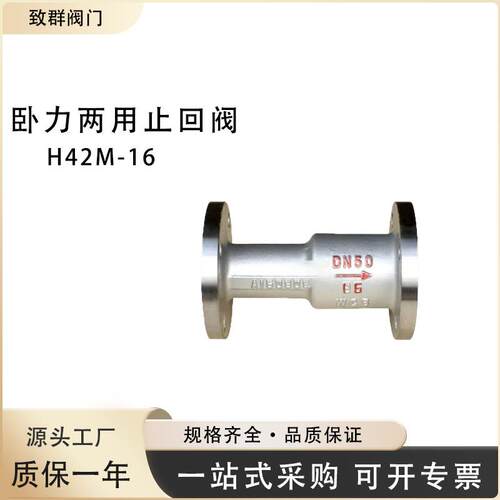 止回阀H42M-16卧立两用止回阀铸钢不锈钢