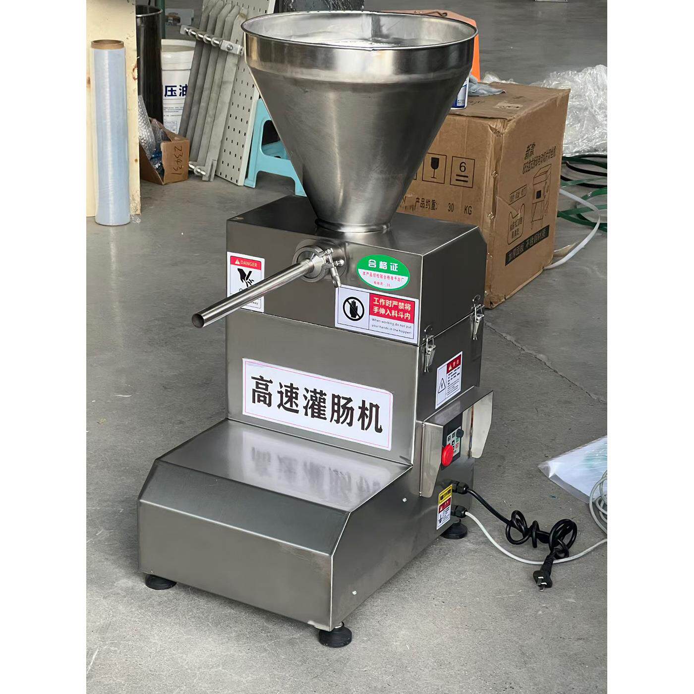 全自动灌肠机圆形新款台式灌香肠机腊肠火腿灌装机不锈钢商用立式