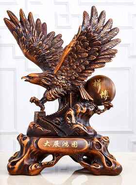 树脂工艺品办公室家居装饰摆设店铺公司开业礼品大展鸿图老鹰摆件