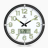 543挂钟大号石英钟静音时钟客厅夜光现代挂表万年历日历霸王时尚