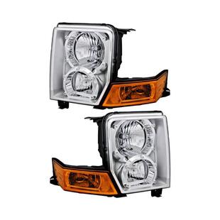 适用于2006 2010年吉普指挥官卤素车头灯前照灯总成铬琥珀色