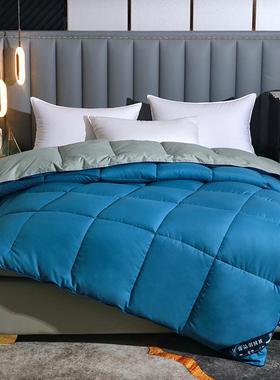 纯色冬季加TFQ厚宾羽丝被子纯棉约双拼馆酒店被学生宿芯简舍单人