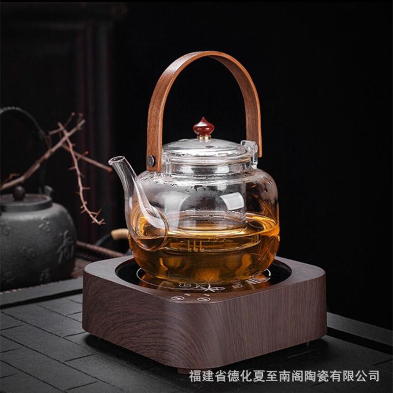 现代简约电陶炉耐热玻璃煮茶器家用多功能迷你小型电热烧水煮茶炉