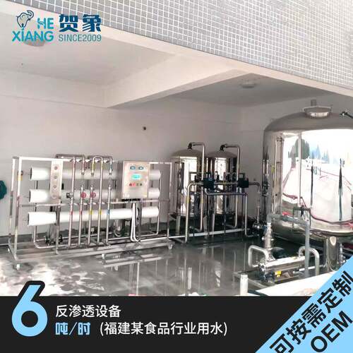 6吨每小时1级反渗透纯水处理设备大型食品化工去离子纯净水机厂家