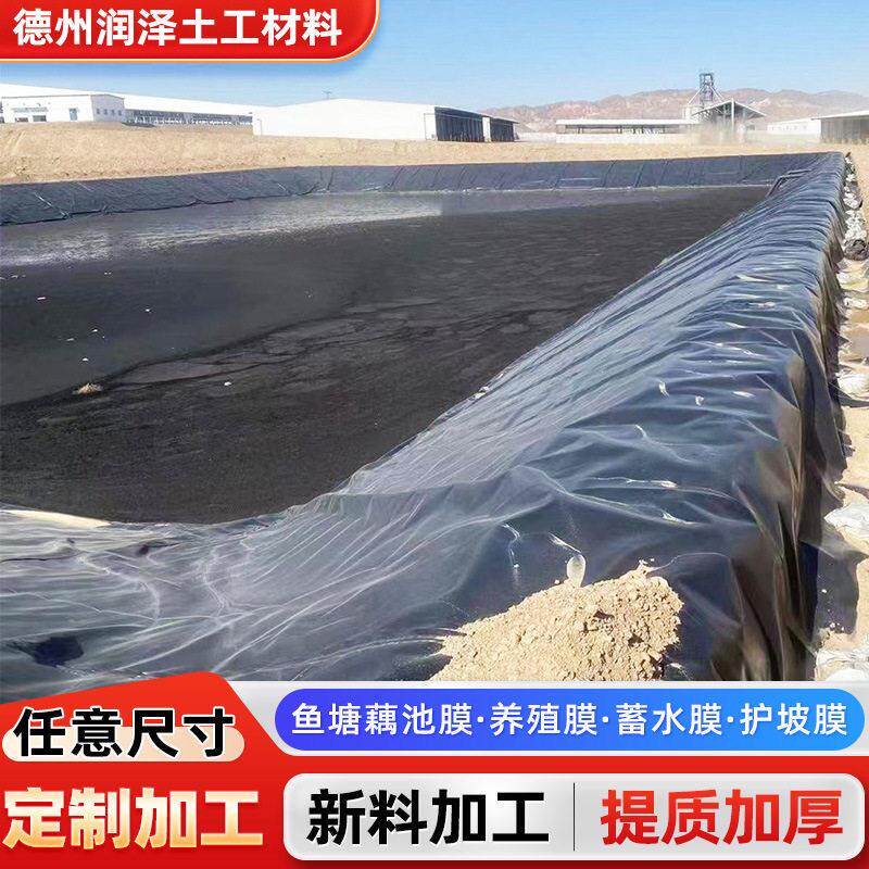 复合土工膜耐穿刺HDPE防渗膜工程养殖膜污水池黑色沼气池黑膜