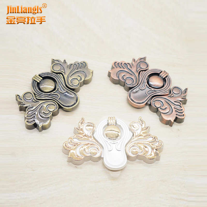 五金拉手锌合金衣柜橱柜门抽屉隐形暗扣金属把手五金家具蝴蝶拉手