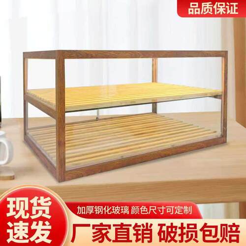 面包玻璃展示柜咖啡店蛋糕糕点司康甜品玻璃柜吧台日式烘焙展柜小