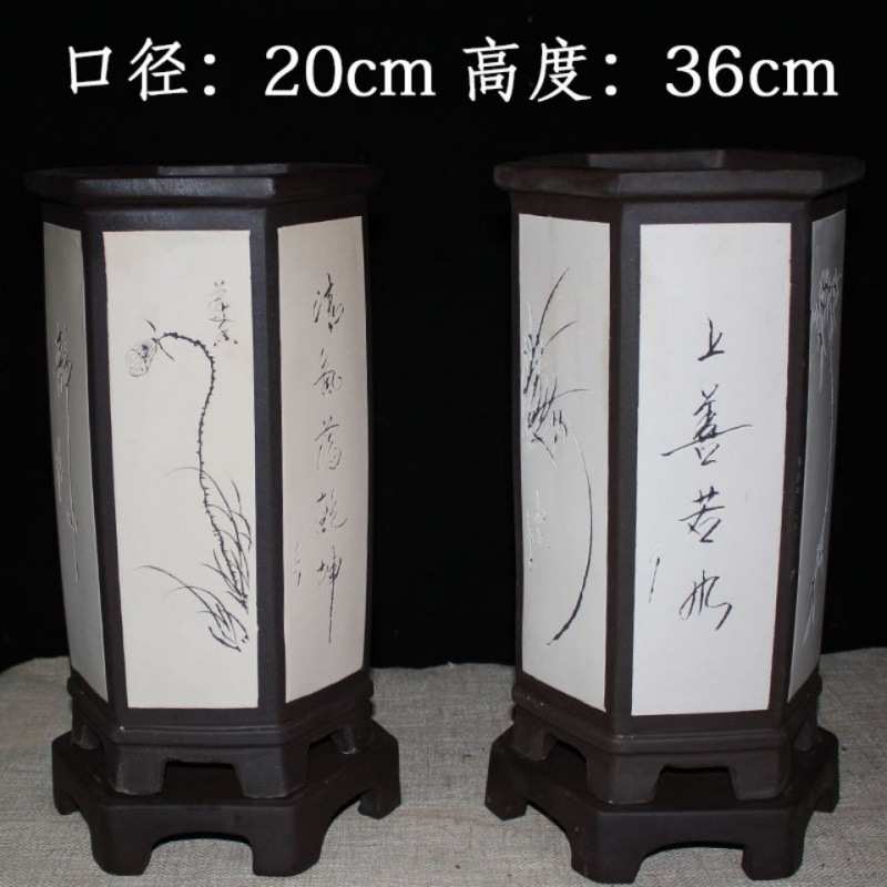 盆批发紫砂君子兰花盆陶瓷多肉大花大号特大号超大带托盘好看简约