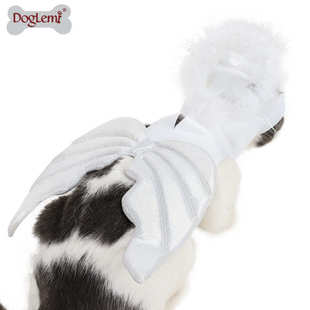 猫咪衣服可爱万圣节狗狗服饰猫咪圣诞派对搞怪天使翅膀宠物变身装