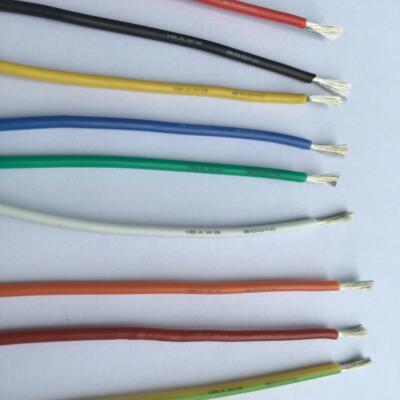 UL特软硅胶线18AWG 200度150*0.08铜丝耐高温线 超软柔软电线