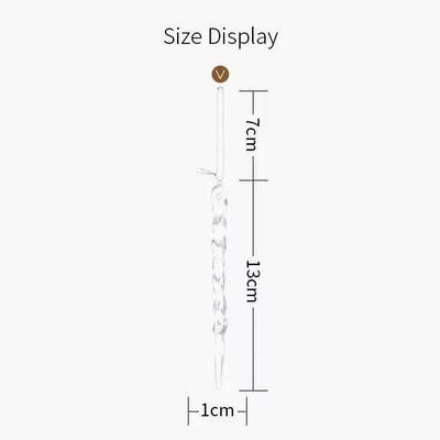 12/24/36pcs Crystal Clear Christmas Tree Ornaments Icicle De