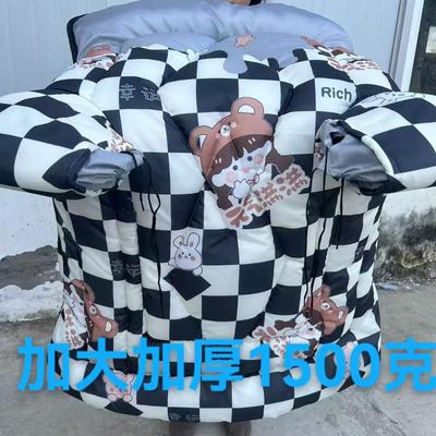 2024冬季特厚防寒北方专用电车挡风被电动摩托车加厚法兰绒防风罩